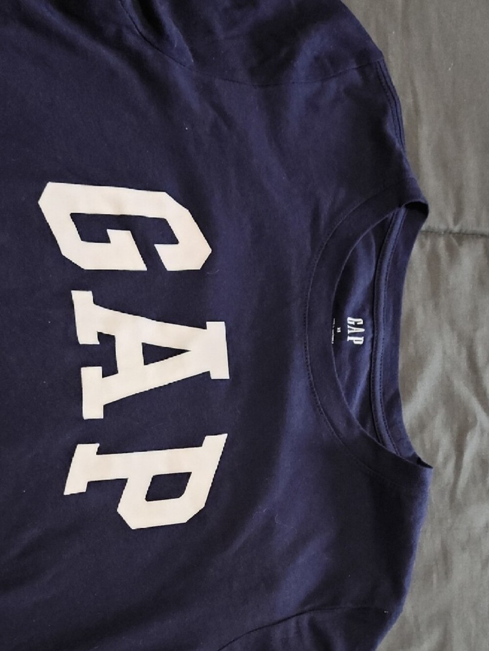 GAP Navy Short Sleeve Tee with White Logo - Picture 2 of 5